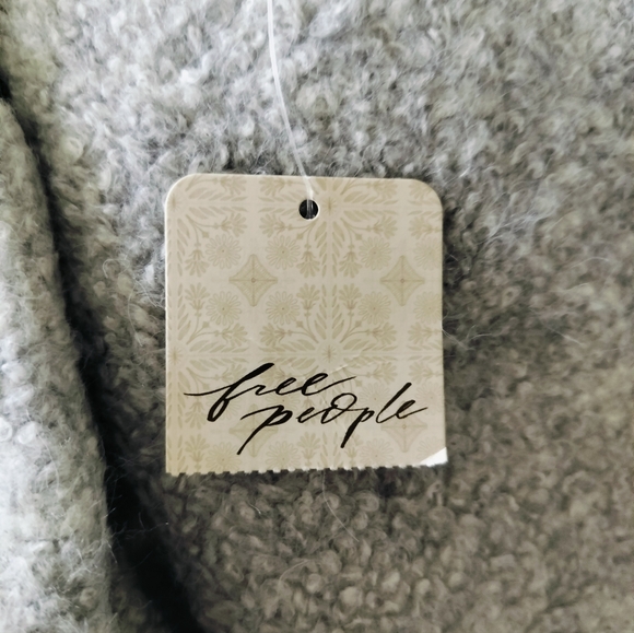 Free People Women's Oversized Pullover Turtleneck Sweater Heather Gray Medium - Picture 8 of 8